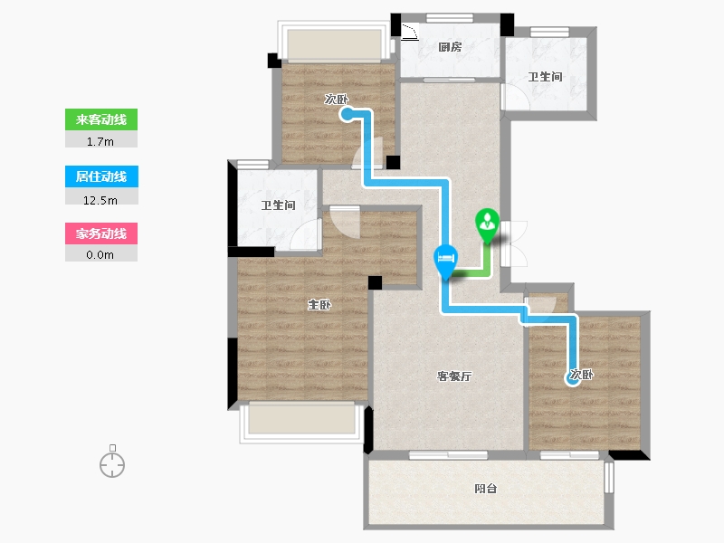 浙江省-衢州市-志城・上东府-87.23-户型库-动静线