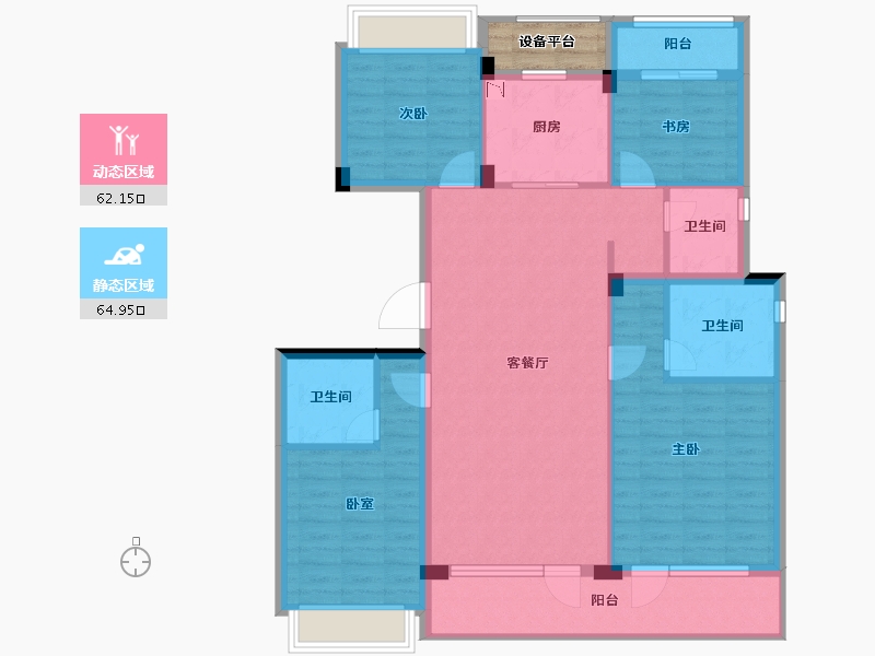 浙江省-衢州市-云澜府-117.35-户型库-动静分区