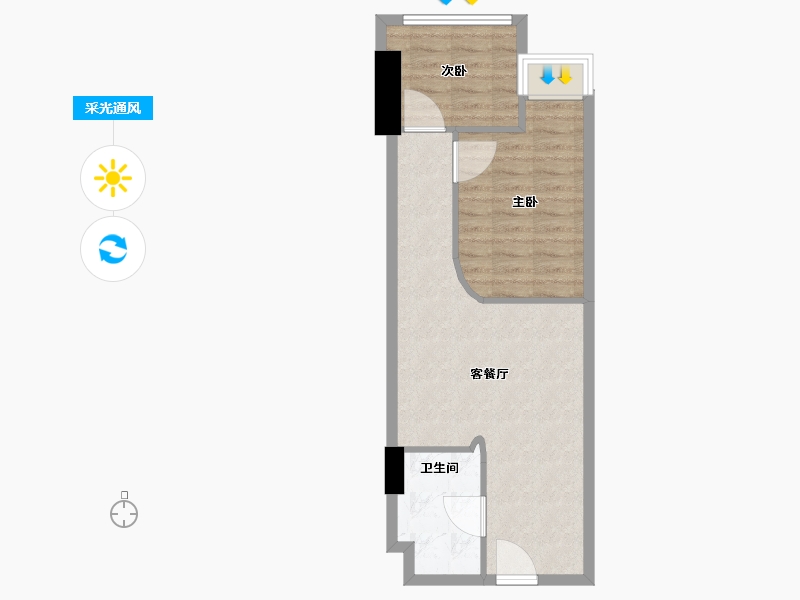 江苏省-南京市-武夷绿洲商业广场-53.00-户型库-采光通风