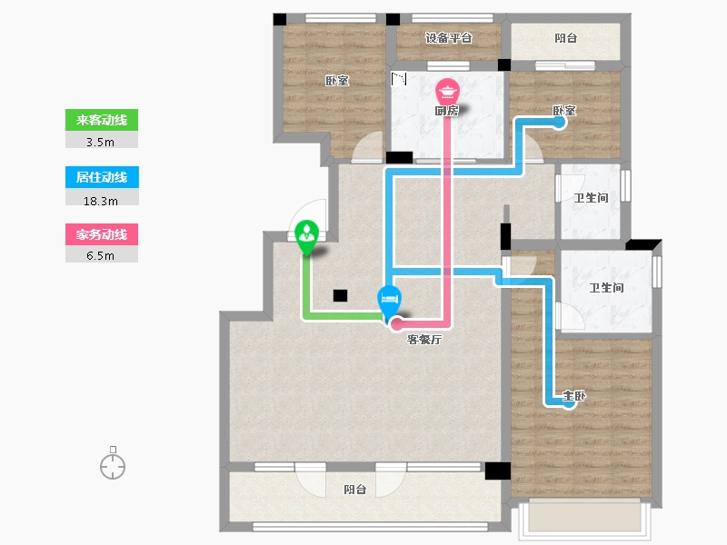 浙江省-衢州市-云澜府-106.90-户型库-动静线