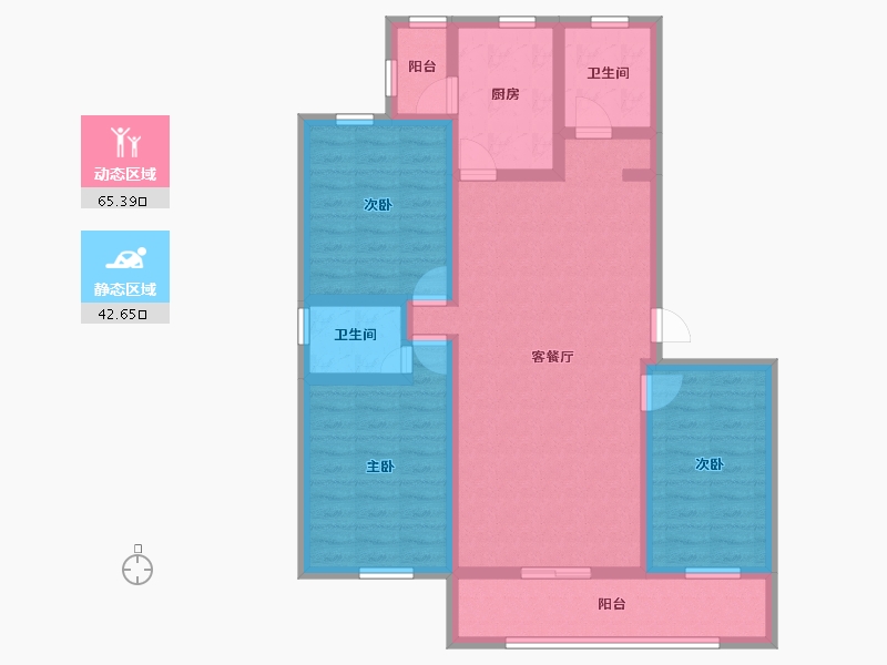 甘肃省-白银市-祥和福地-95.05-户型库-动静分区