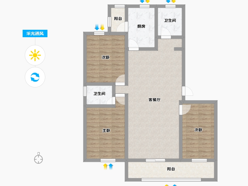 甘肃省-白银市-祥和福地-95.05-户型库-采光通风