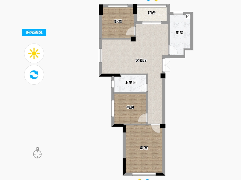 浙江省-衢州市-润城・梅林印象-72.02-户型库-采光通风