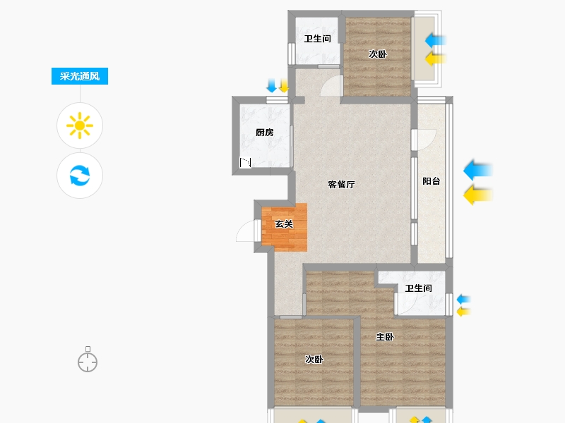 山东省-青岛市-西海岸・创新科技城-77.31-户型库-采光通风