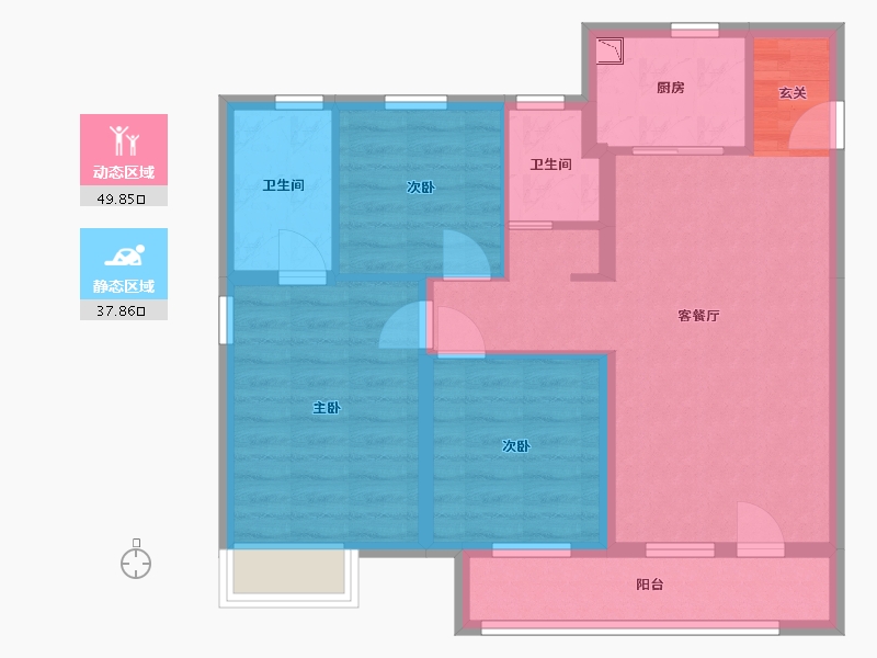 山东省-青岛市-西海岸・创新科技城-77.57-户型库-动静分区