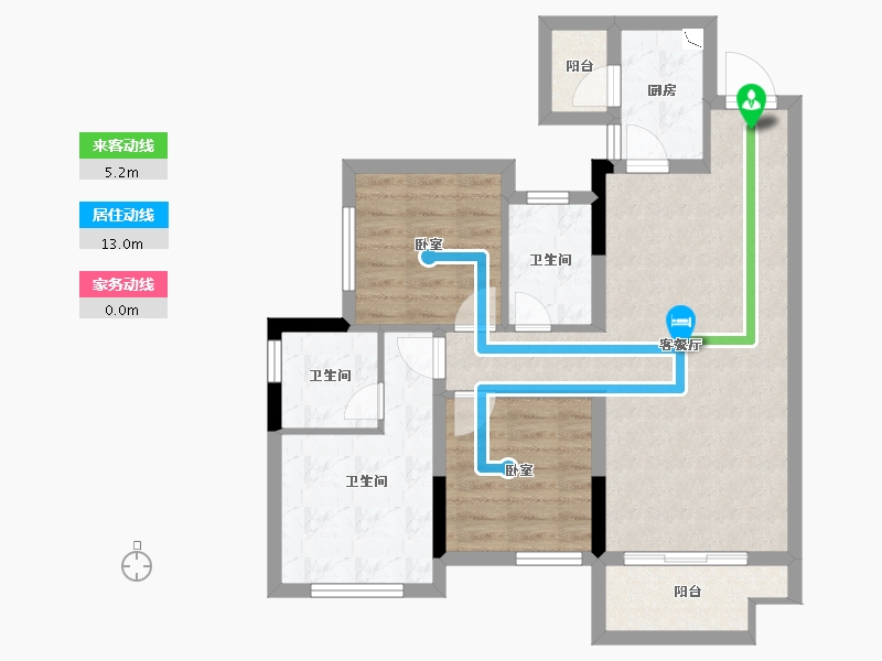 四川省-南充市-天誉.锦樾-73.63-户型库-动静线