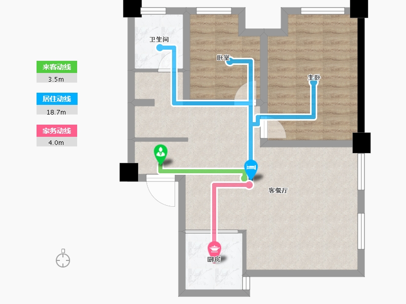 安徽省-宿州市-凤鸣广场-63.62-户型库-动静线