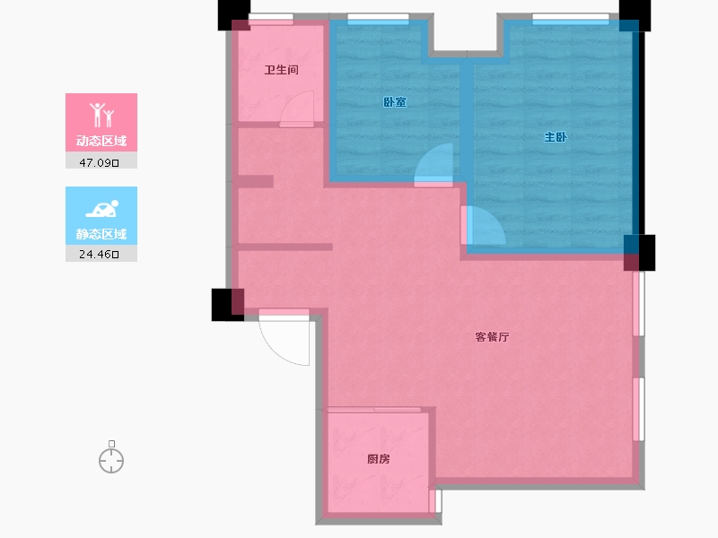 安徽省-宿州市-凤鸣广场-63.62-户型库-动静分区