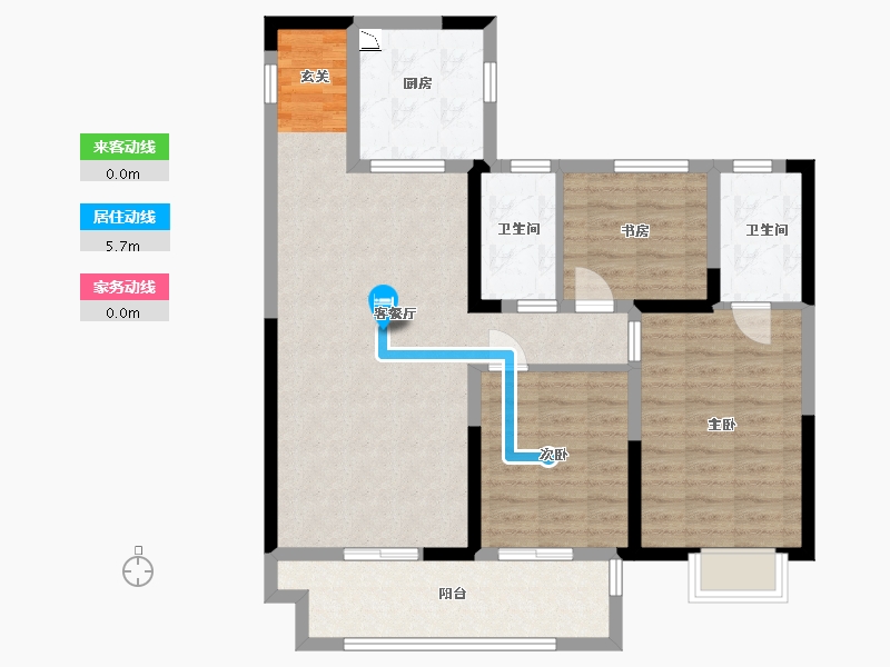 江苏省-常州市-桃李东方-92.00-户型库-动静线