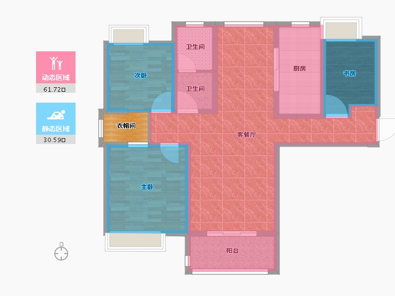 浙江省-杭州市-实验-82.46-户型库-动静分区