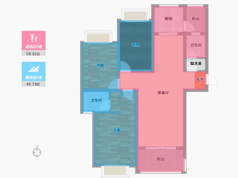 山东省-枣庄市-世好国际花园-93.03-户型库-动静分区