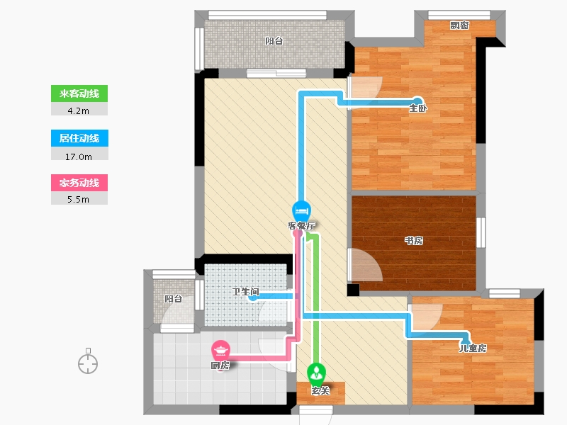 浙江省-杭州市-和合国际三期-72.21-户型库-动静线