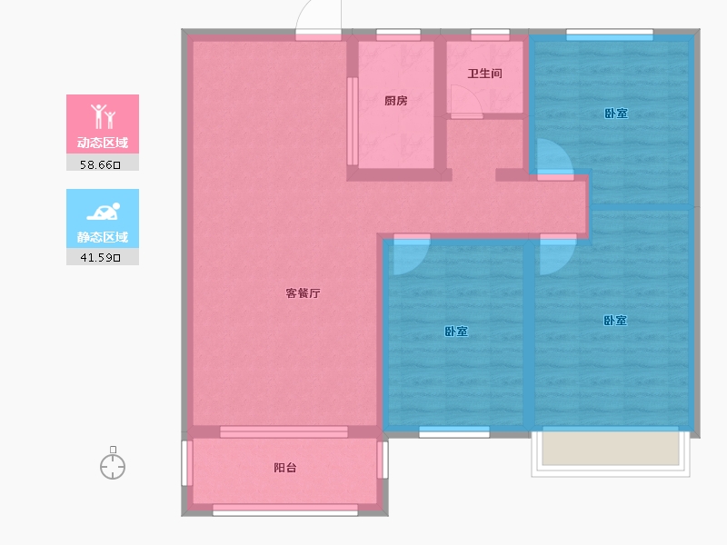 河南省-南阳市-北斗星城-89.71-户型库-动静分区