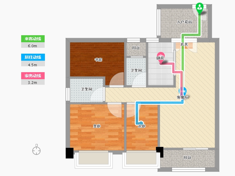 广西壮族自治区-柳州市-风情港-62.35-户型库-动静线