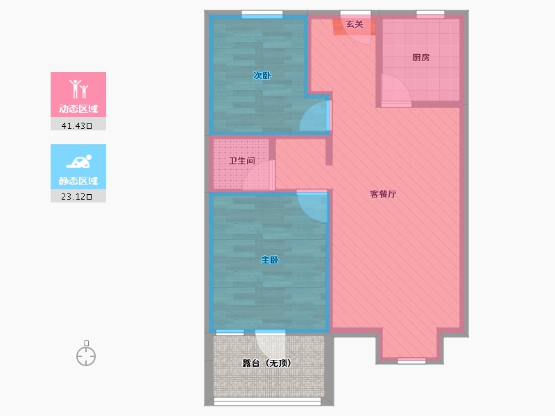 天津-天津市-贻港新城-62.35-户型库-动静分区