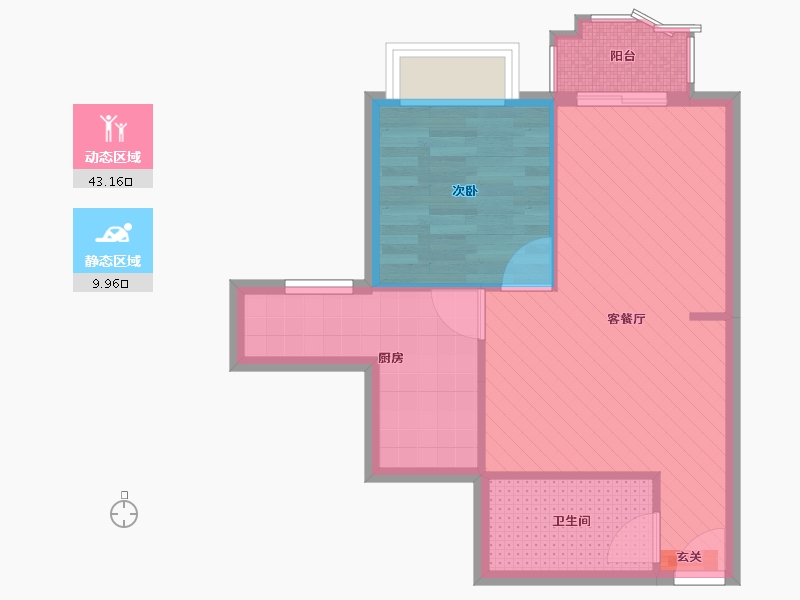 北京-北京市-兴隆家园-46.94-户型库-动静分区