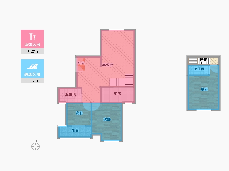 浙江省-杭州市-野风启程-79.45-户型库-动静分区