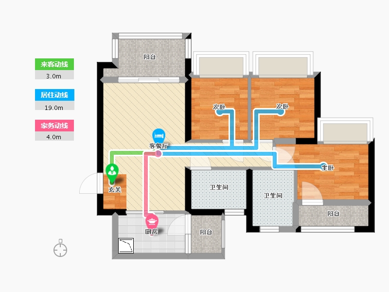 广东省-深圳市-中粮天悦壹号-61.67-户型库-动静线