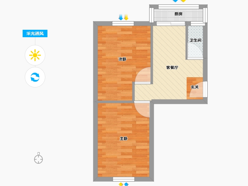 辽宁省-大连市-沙城街-34.80-户型库-采光通风