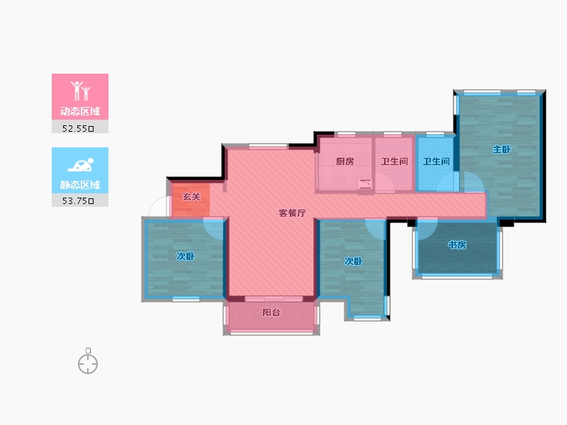 广西壮族自治区-南宁市-中海国际社区-92.34-户型库-动静分区