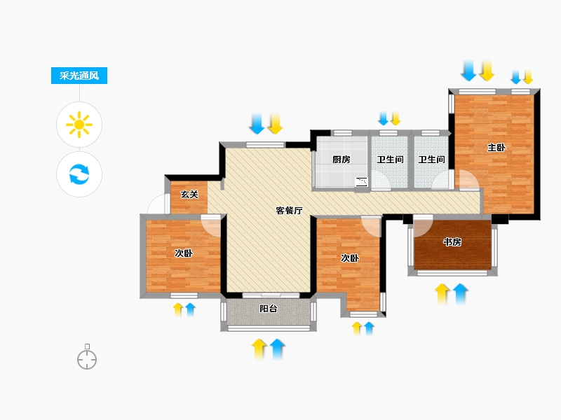 广西壮族自治区-南宁市-中海国际社区-92.34-户型库-采光通风