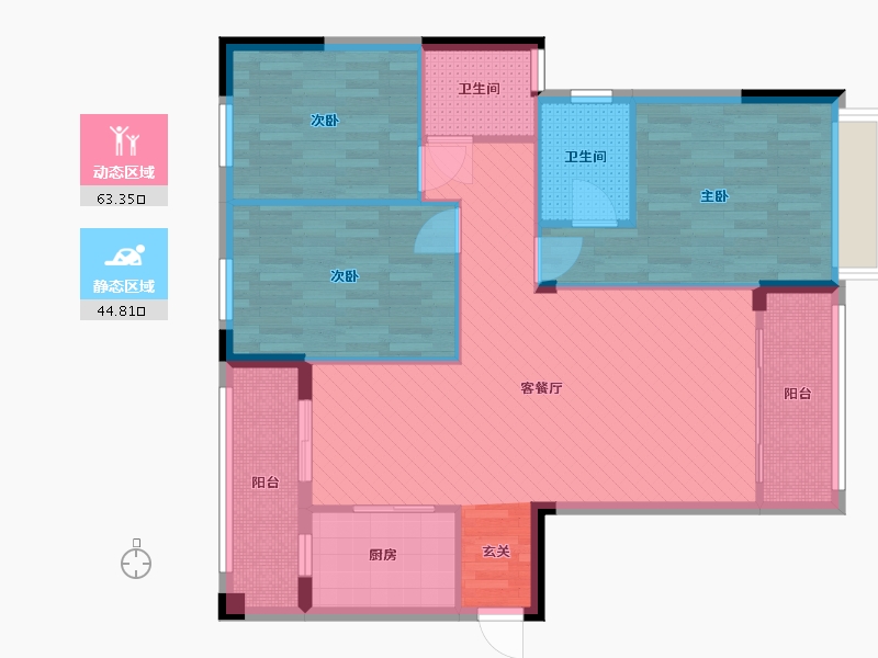 湖南省-怀化市-芷金城-96.77-户型库-动静分区