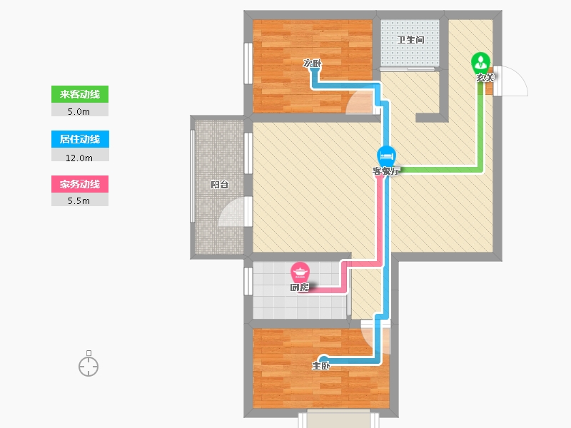 新疆维吾尔自治区-乌鲁木齐市-馨和园-62.22-户型库-动静线