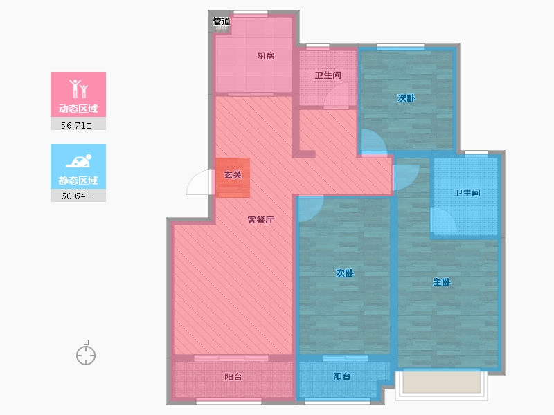 山东省-济南市-中建国熙台-103.35-户型库-动静分区