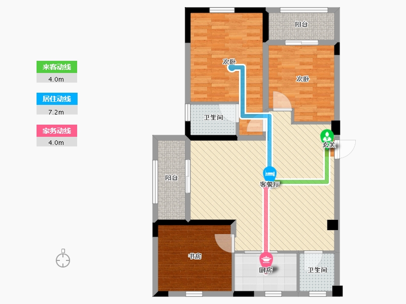 山东省-济宁市-梁山御景园-89.48-户型库-动静线