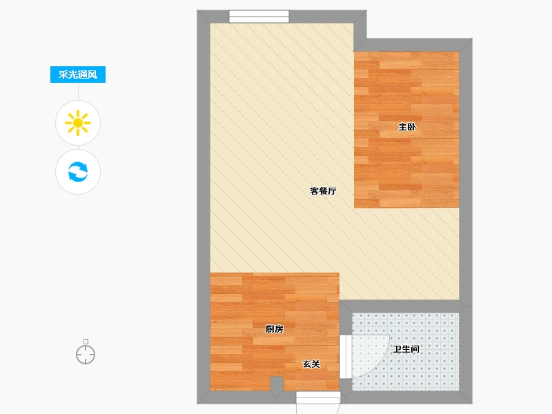 河南省-郑州市-鑫苑中央花园西区-32.67-户型库-采光通风