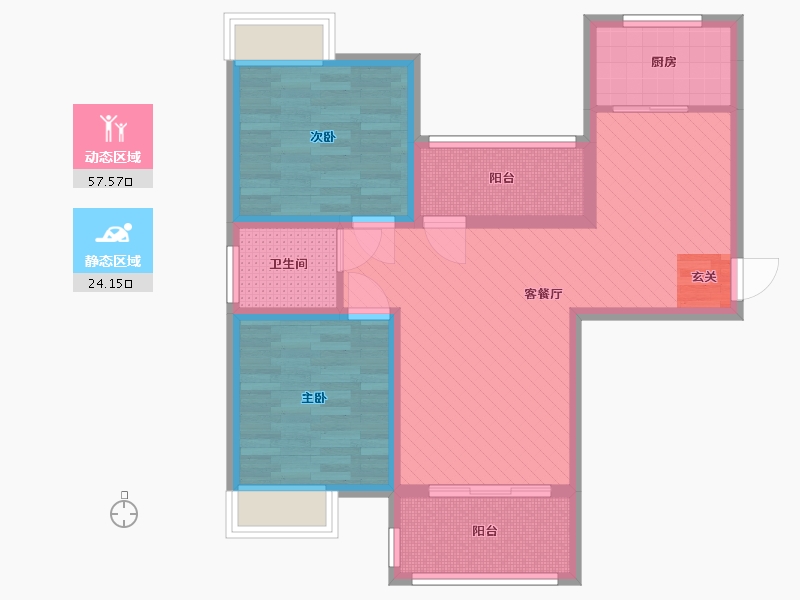 广西壮族自治区-桂林市-恭城山水国际-70.80-户型库-动静分区