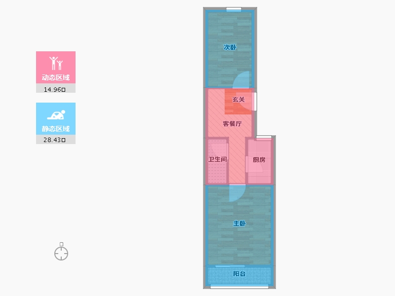 北京-北京市-塔院胡同12号院-37.43-户型库-动静分区