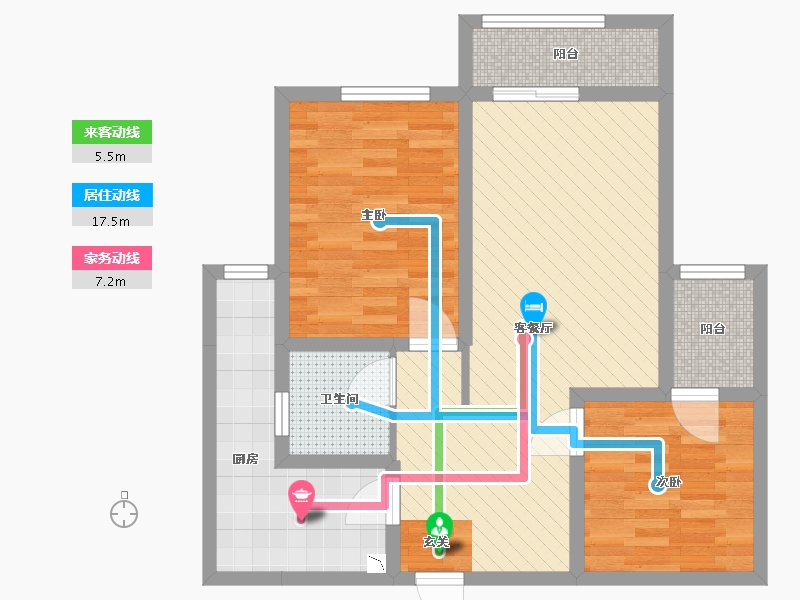 四川省-遂宁市-锦尚居-69.80-户型库-动静线