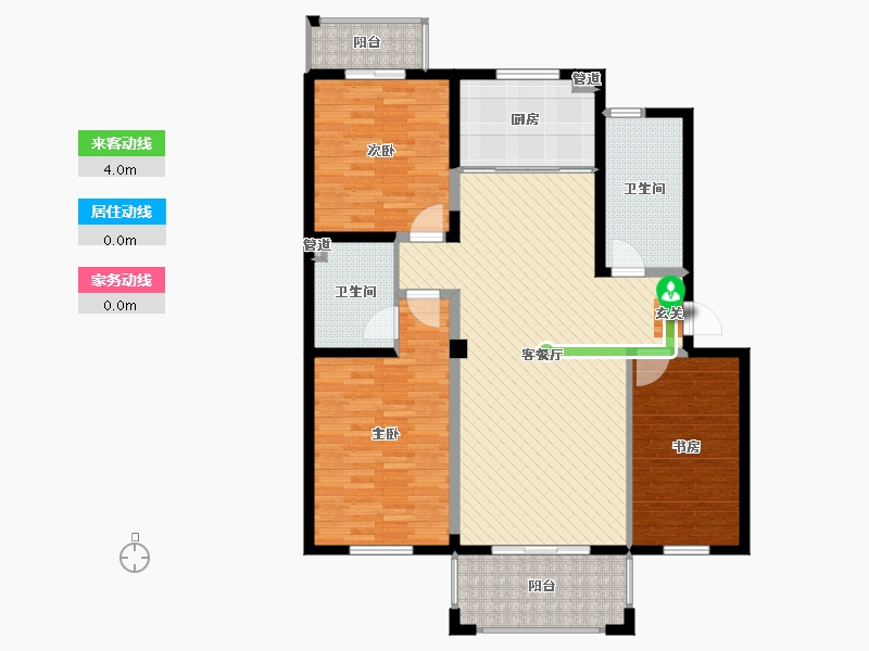 湖南省-衡阳市-八冲豪庭-122.40-户型库-动静线