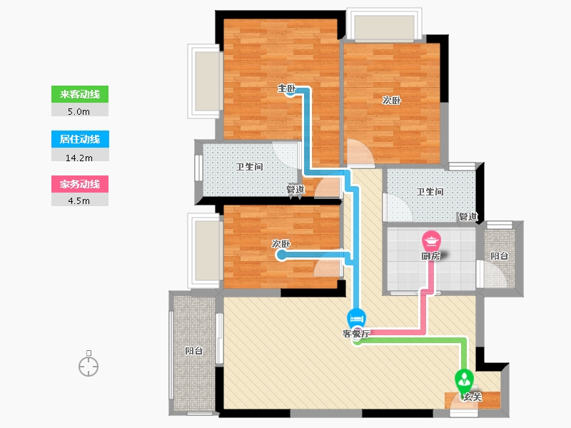 湖北省-黄冈市-邻江-88.00-户型库-动静线