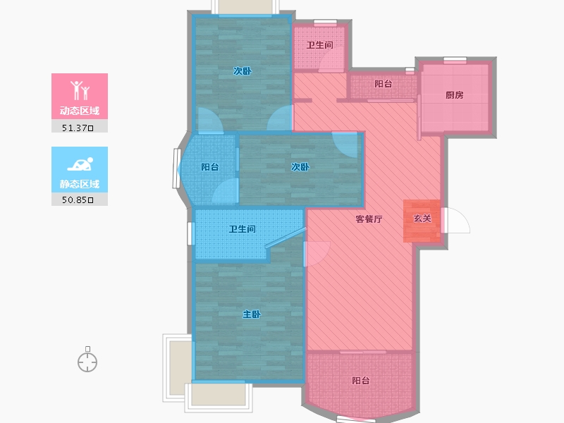 上海-上海市-九亭明珠苑三期-92.10-户型库-动静分区