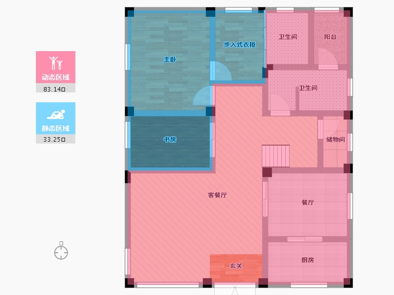 广西壮族自治区-南宁市-别墅-100.88-户型库-动静分区