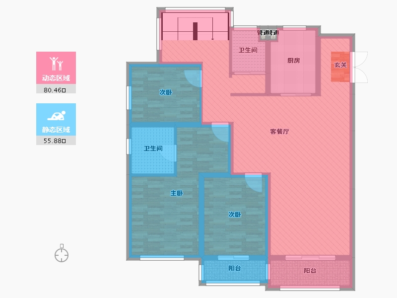 江苏省-无锡市-君悦.优湖美地-120.54-户型库-动静分区