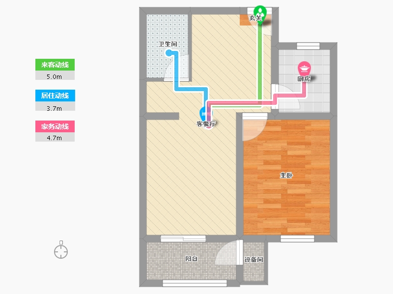 河北省-廊坊市-天园小区-46.86-户型库-动静线