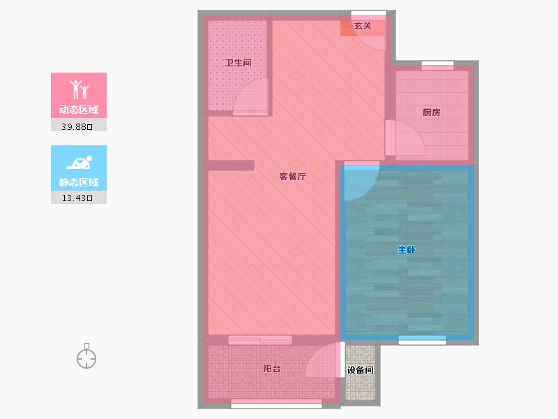 河北省-廊坊市-天园小区-46.86-户型库-动静分区