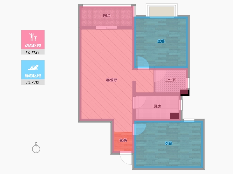 河南省-洛阳市-世纪阳光-71.77-户型库-动静分区