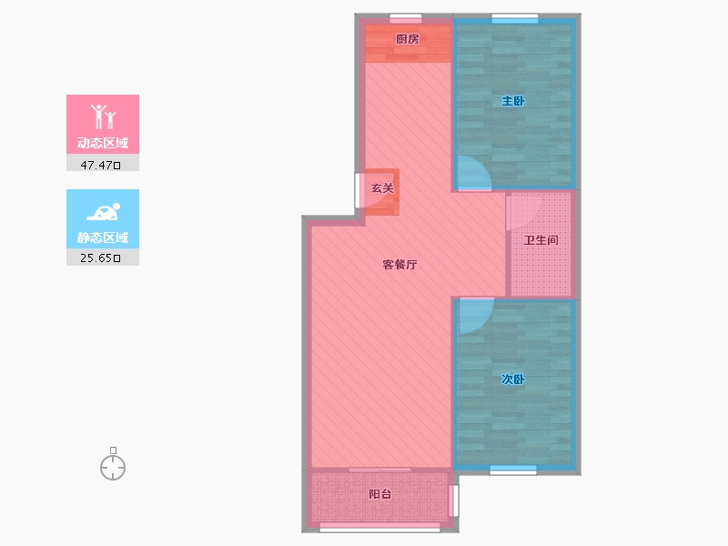 山东省-青岛市-福临万家-66.17-户型库-动静分区