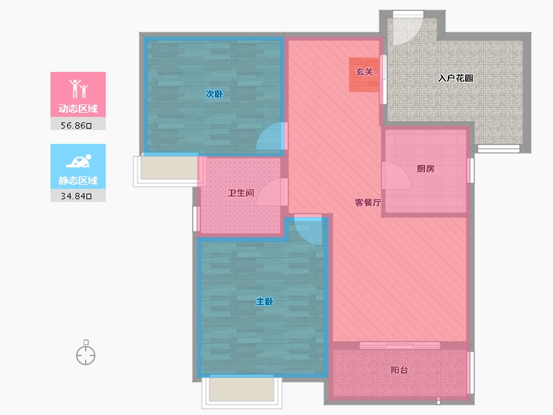 河南省-驻马店市-上海滩花园-94.00-户型库-动静分区