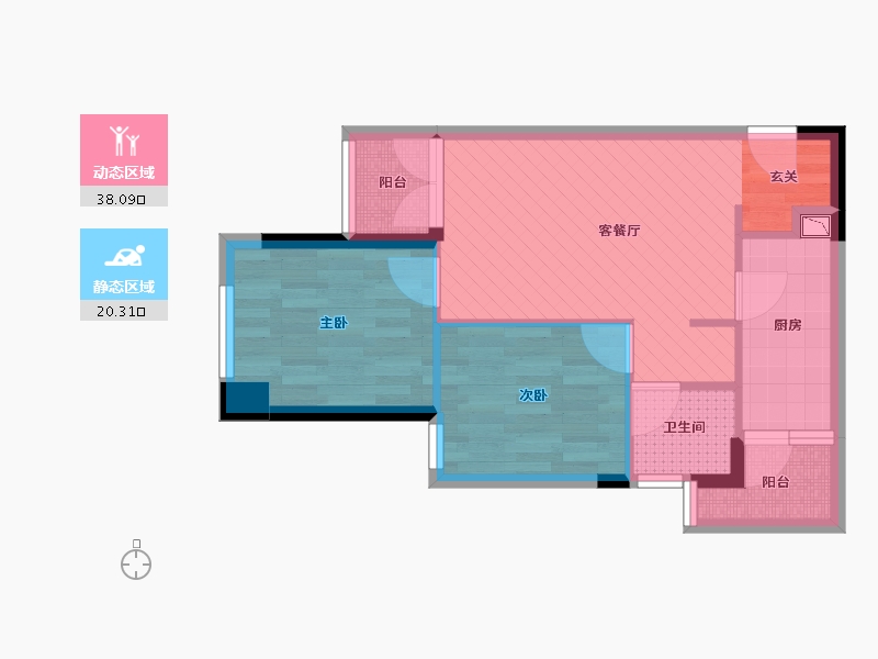 重庆-重庆市-万科金域学府-50.71-户型库-动静分区