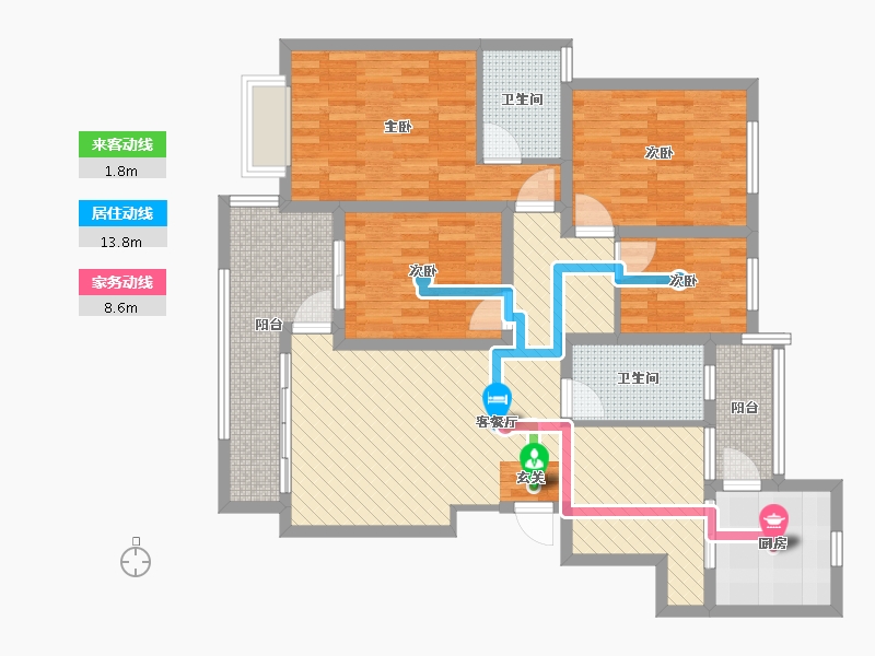 江苏省-连云港市-一品苑-111.95-户型库-动静线