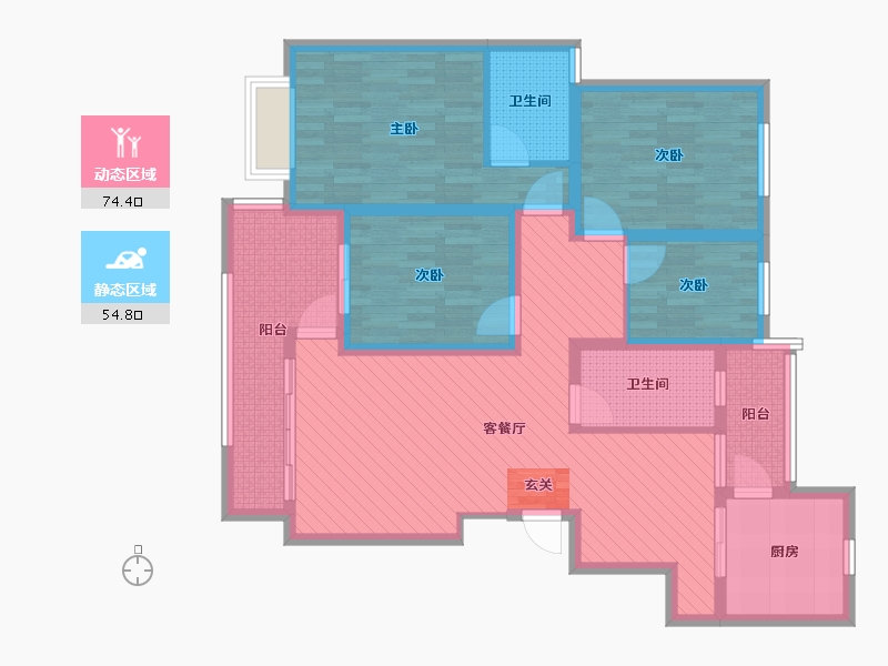 江苏省-连云港市-一品苑-111.95-户型库-动静分区