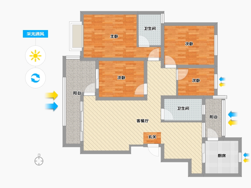 江苏省-连云港市-一品苑-111.95-户型库-采光通风