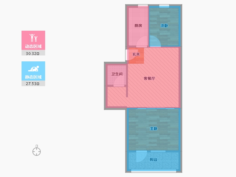 北京-北京市-石园东区-51.29-户型库-动静分区