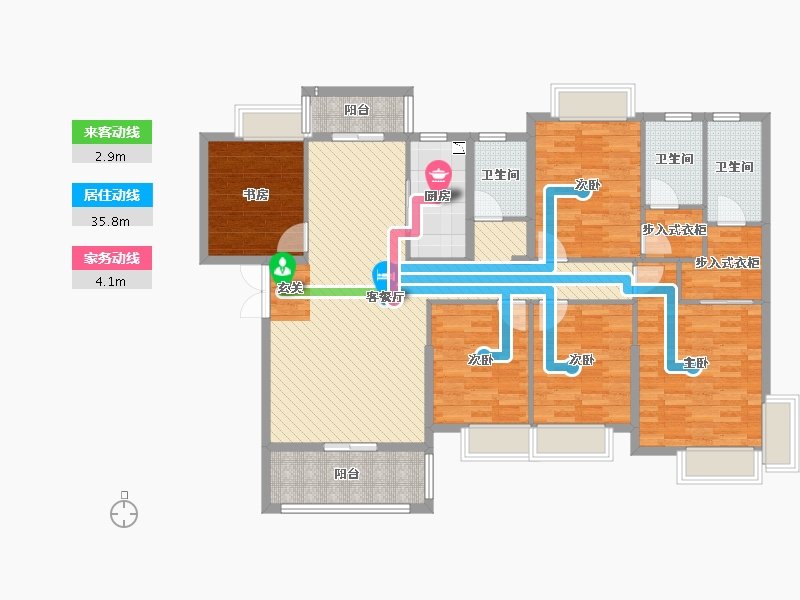 福建省-泉州市-信义豪园-136.91-户型库-动静线