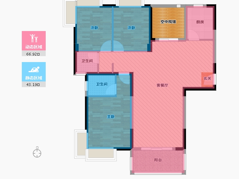 广西壮族自治区-南宁市-贵源城市新都-104.49-户型库-动静分区